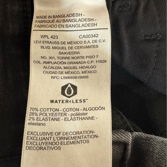 Levi’s Denizen Super High-rise Stretch Skinny Size 6 Washed Black rinse - Picture 4 of 5